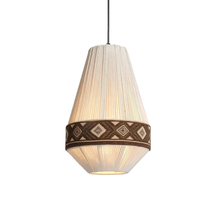 Woven Pendant Lamp with Fringes