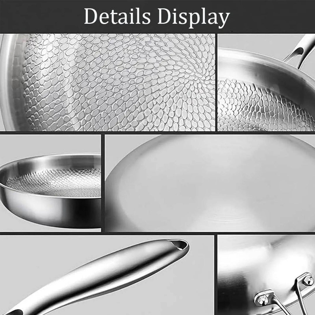 Robust deep titanium non-stick frying pan, perfect for diverse healthy kitchen cooking & superior heat retention.