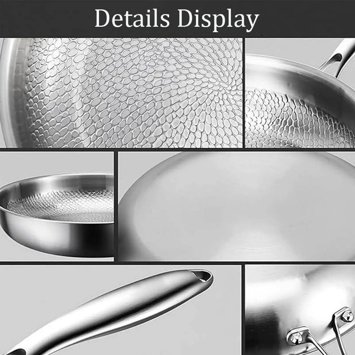 Robust deep titanium non-stick frying pan, perfect for diverse healthy kitchen cooking & superior heat retention.