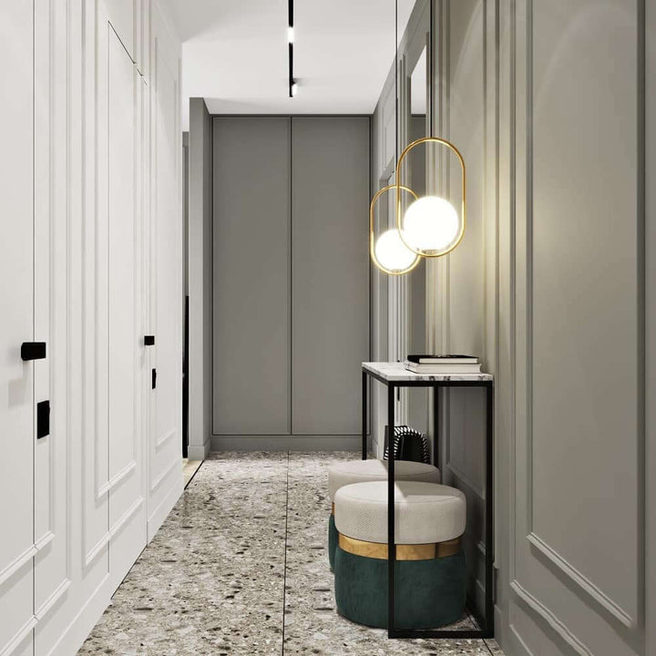 Modern Pendant Lamp with Metal & Glass