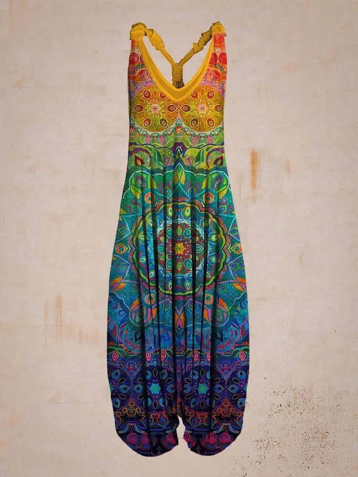 Women's Boho Sleeveless Jumpsuit