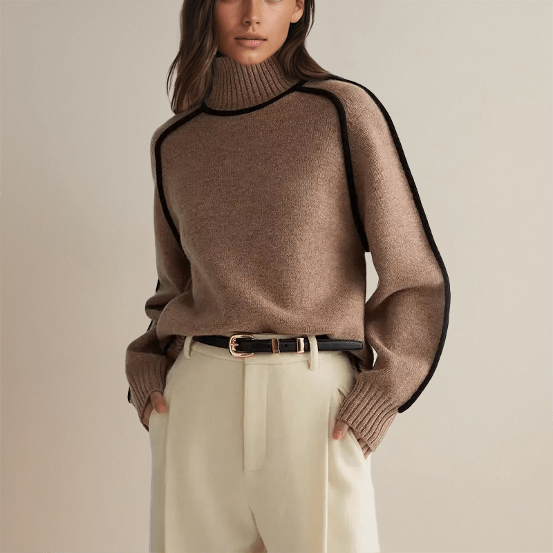 Women's Semi-High Neckline Sweater