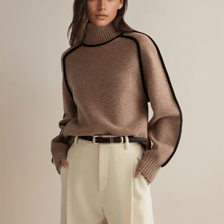 Women's Semi-High Neckline Sweater
