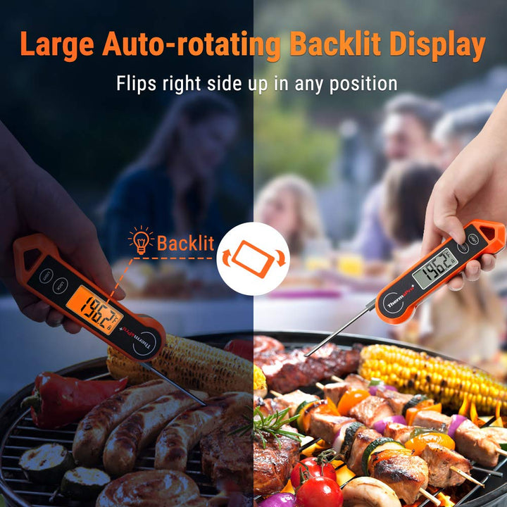 Quick-read digital cooking thermometer for meat, BBQ, and deep frying. Essential kitchen tool for perfect food.