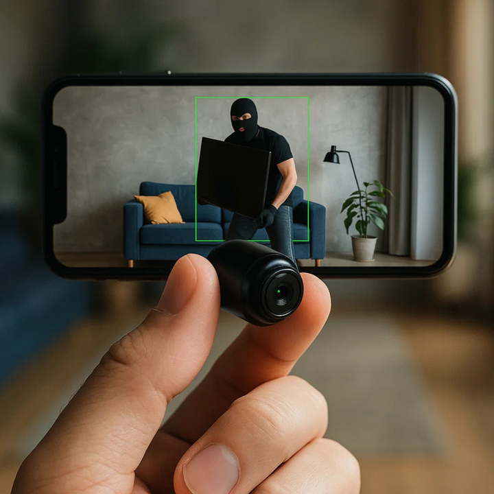Discreet 1080p nanny cam for wireless home security with audio. Hidden surveillance camera.
