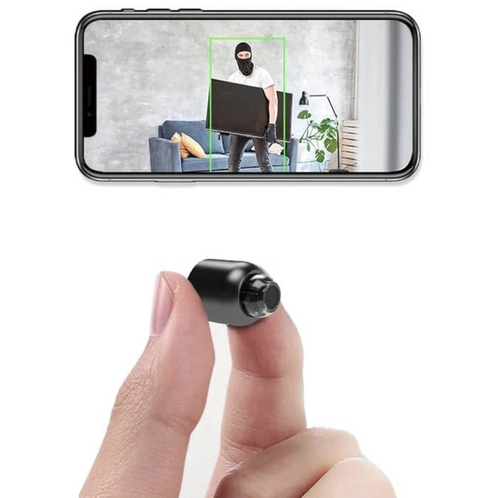 Wireless mini nanny cam with remote view, 1080p for discreet home security & audio.
