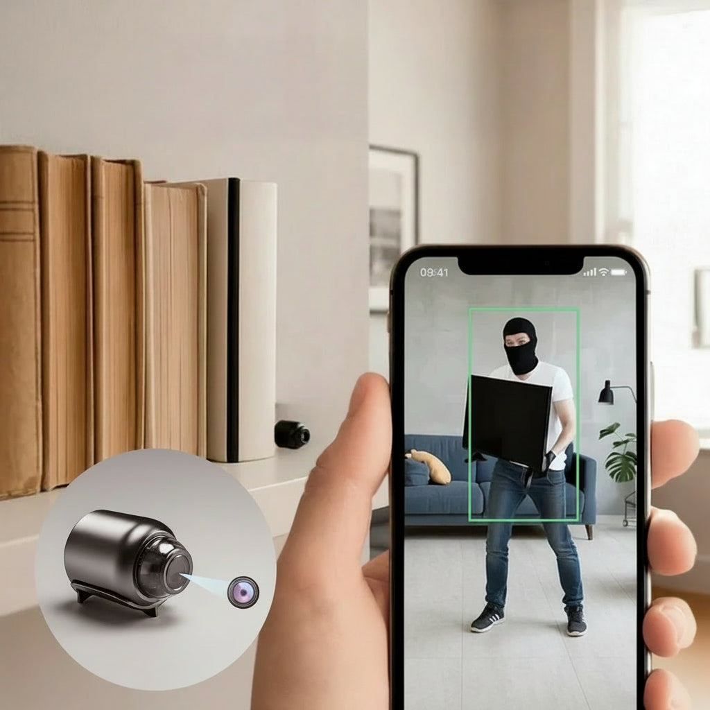 Hidden home security camera, 1080p WiFi nanny cam with audio for subtle surveillance.