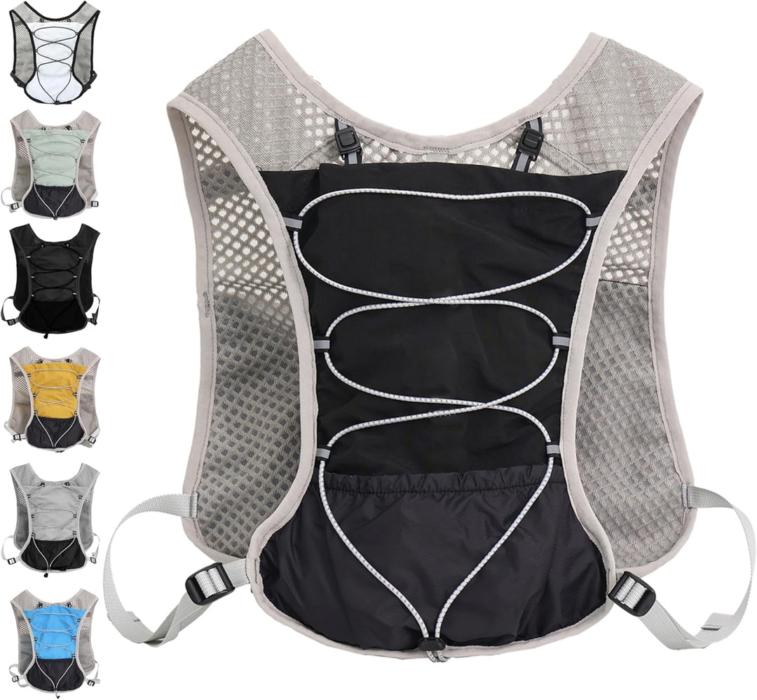 Breathable Dravien ultralight running vest, 2L water bladder, designed for secure comfort.