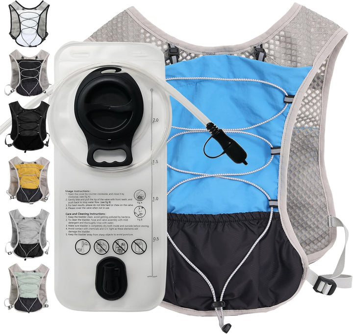 Dravien unisex hydration pack, 2L capacity, ultralight for trail running & hiking adventures.