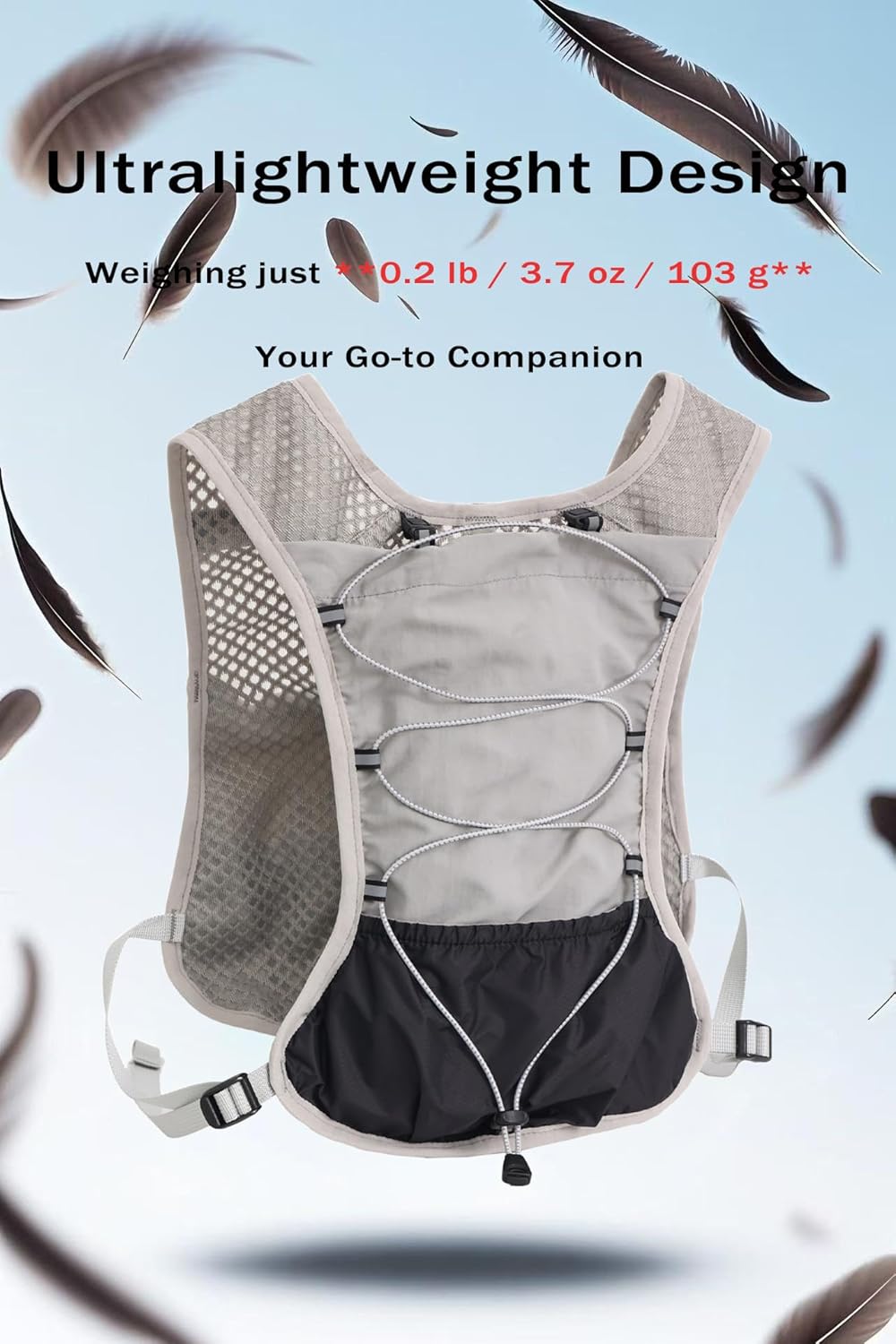 Unisex ultralight hydration vest by Dravien, perfect for marathon running, includes 2L bladder.
