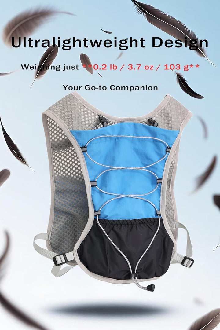 Stay hydrated with Dravien ultralight 2L hydration vest for running & outdoor sports.