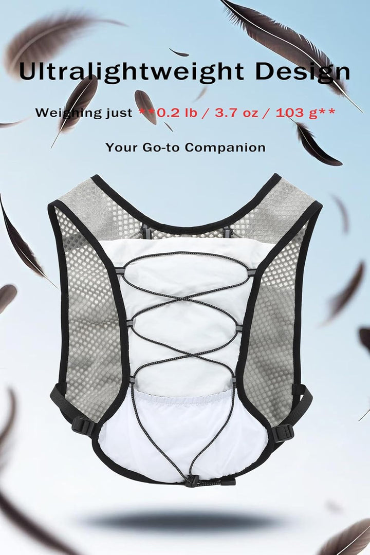 Dravien ultralight hydration vest, 2L bladder, versatile for running, hiking, cycling.