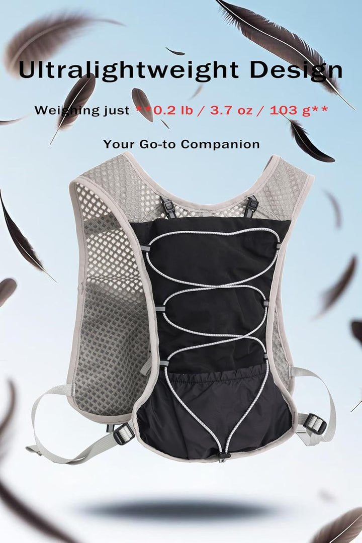 Dravien 2L water bladder running vest, ultralight, provides optimal hydration for long runs.