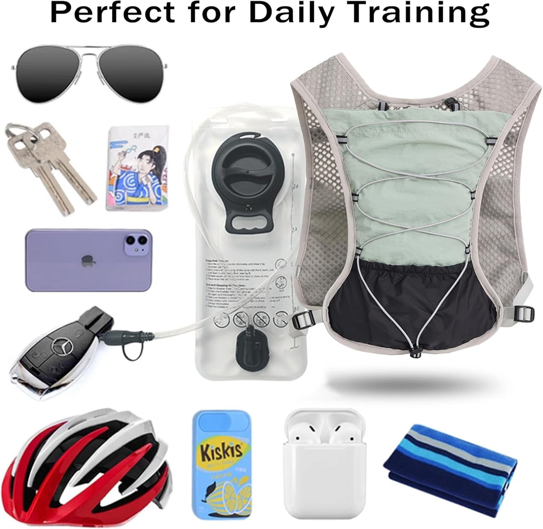 Unisex Dravien running vest with 2-liter hydration bladder, essential for long-distance races.