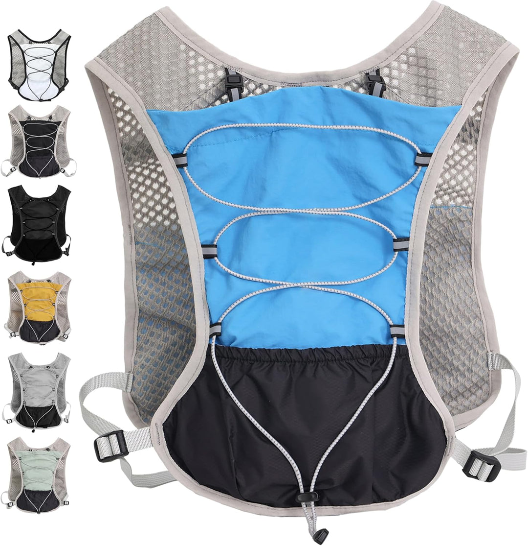 Lightweight Dravien running vest for men & women, 2L hydration pack, reflective details.