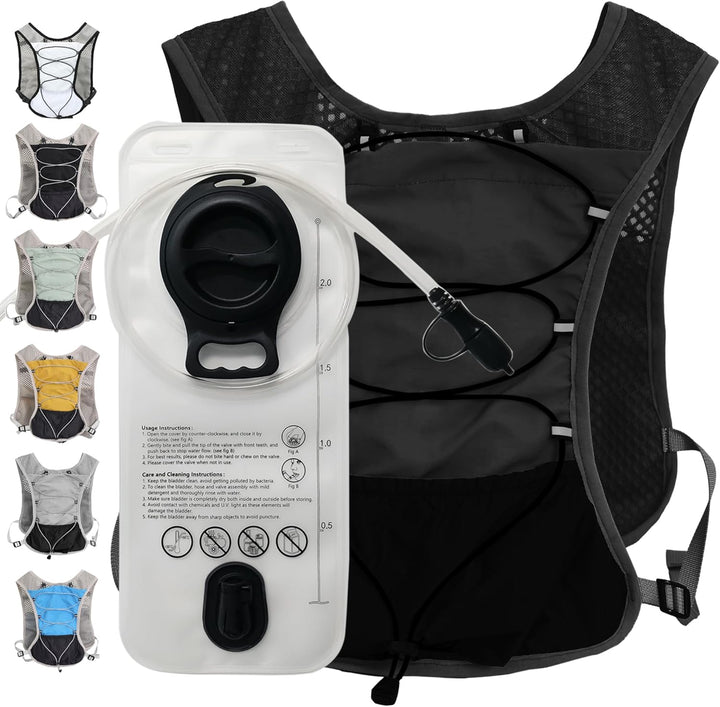Dravien ultralight hydration vest with 2L bladder, ergonomic design for trail runners.