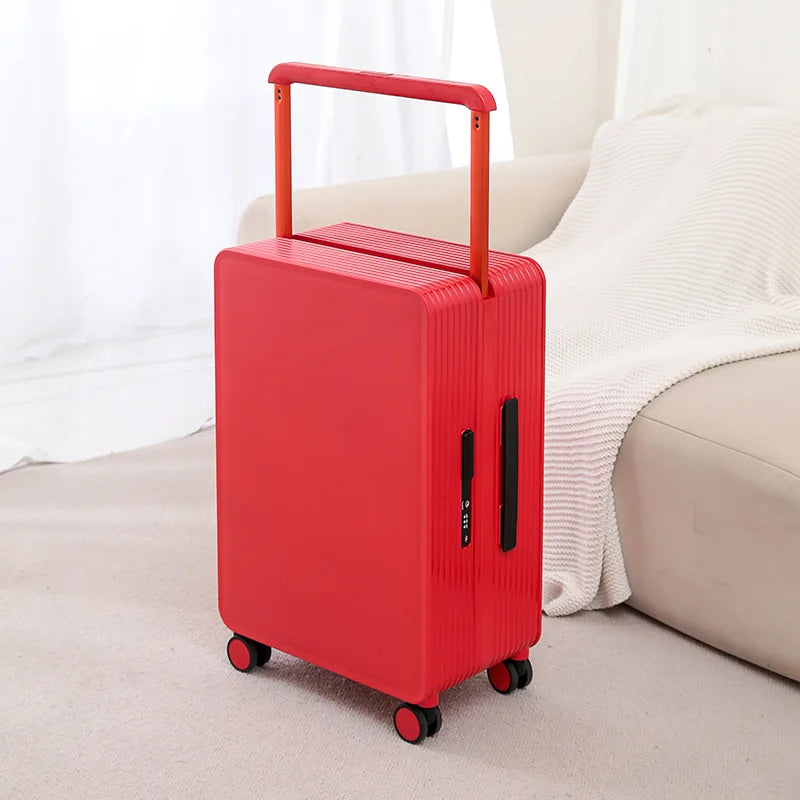 High-quality PP hard shell suitcase, Dublin model, featuring smooth rolling spinner wheels for easy travel.