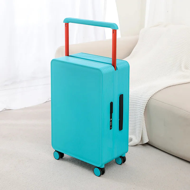 Premium hard shell travel suitcase with smooth spinner wheels, ensuring a stress-free and elegant journey.