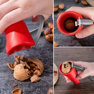 Heavy-duty manual nut opener, a durable kitchen tool for easily cracking walnuts, pecans, and various hard-shell nuts.