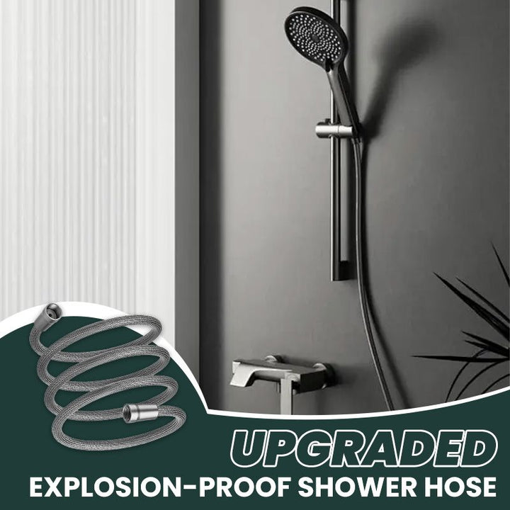 Premium high-pressure shower hose, leakproof & kink-free. Durable braided accessory for an improved home bathroom shower.