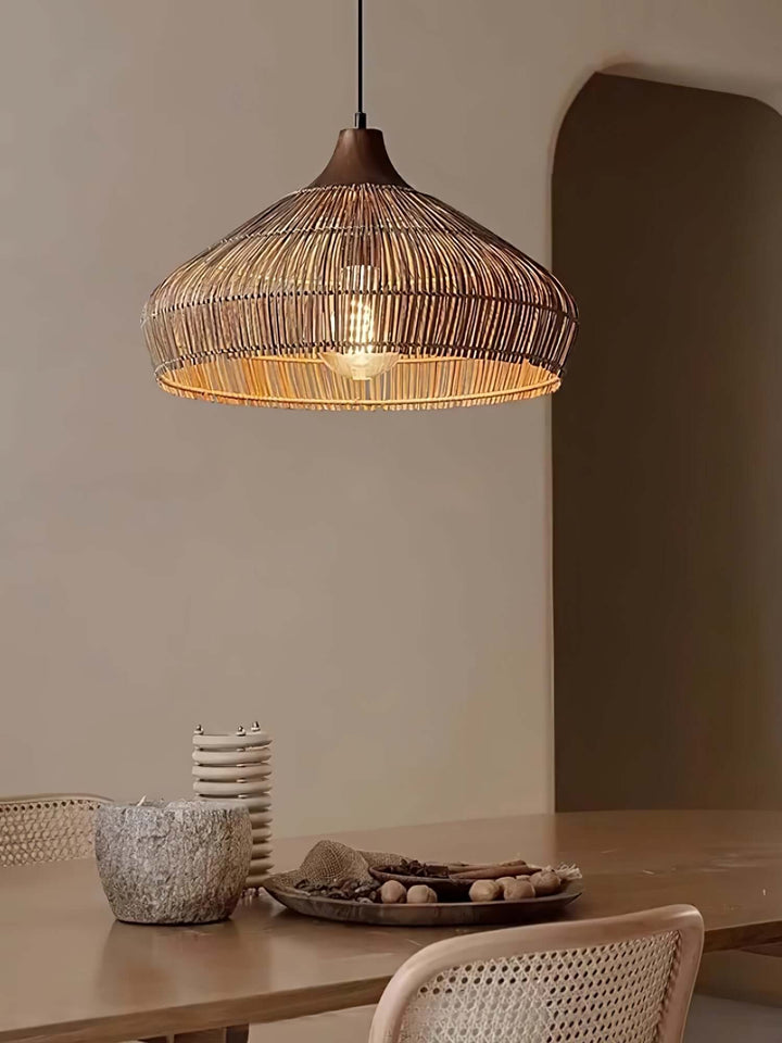 Handwoven Wicker Rattan Pendant Light