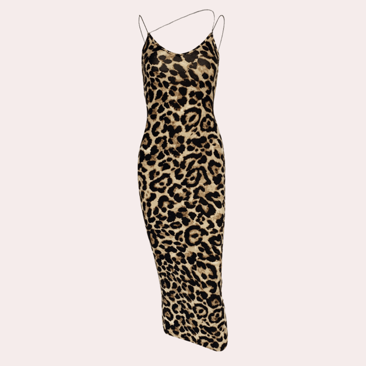 Women's Snake & Leopard Print Midi Dress