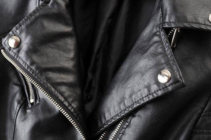 Women's Classic Leather Biker Jacket