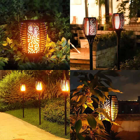 Solar Garden Torch Light - Flickering Flame Effect
