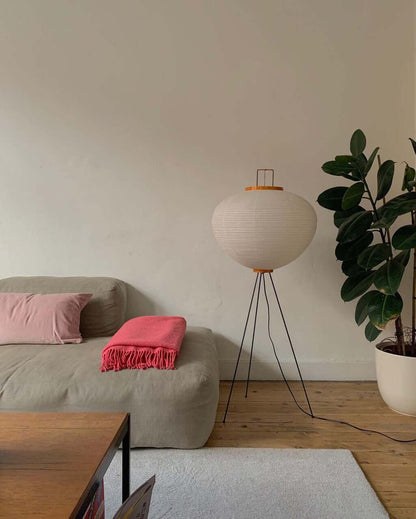 Elegant Paper Floor Lamp with Diffused Lighting