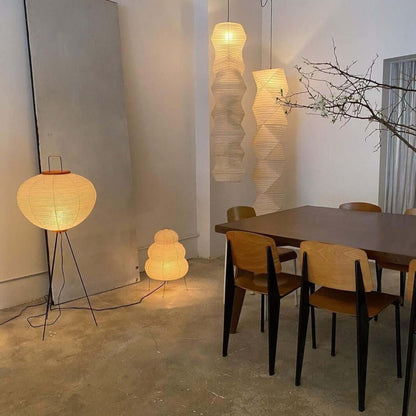 Elegant Paper Floor Lamp with Diffused Lighting