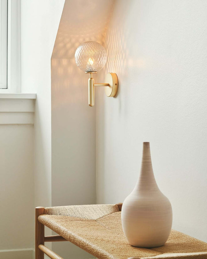 Modern Glass Wall Sconce - Elegant Lighting Fixture