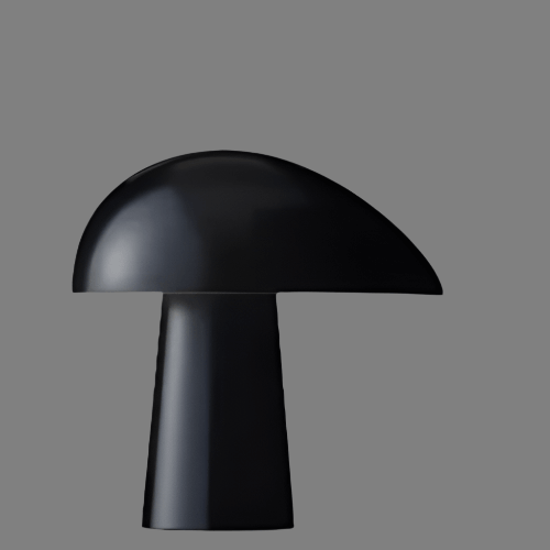 Modern Wood Table Lamp with Mushroom Design