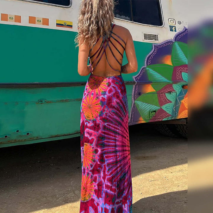 Boho Tie-Dye Maxi Dress