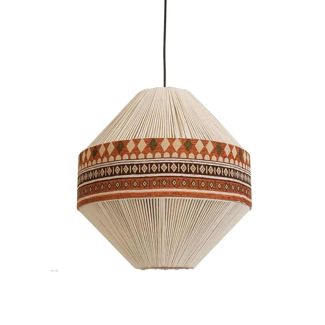 Woven Pendant Lamp with Fringes