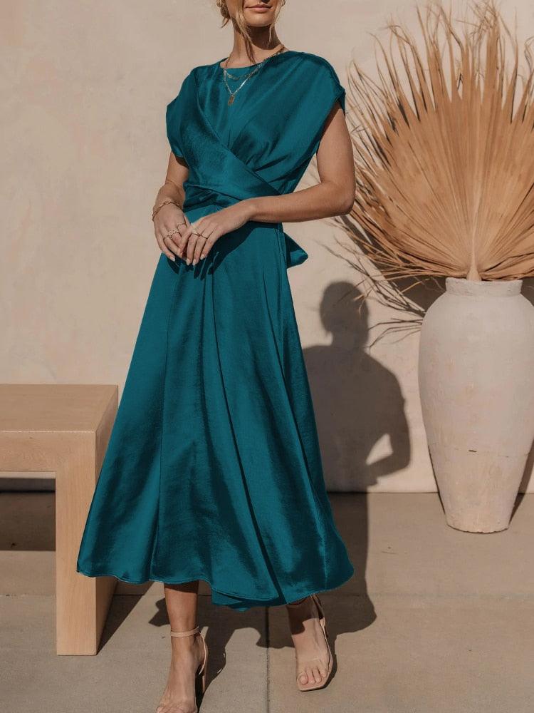 Embroidered Midi Dress for Women