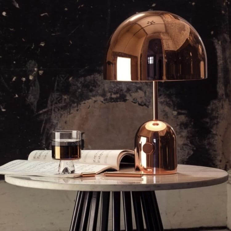 Modern Acrylic & Metal Bell Table Lamp