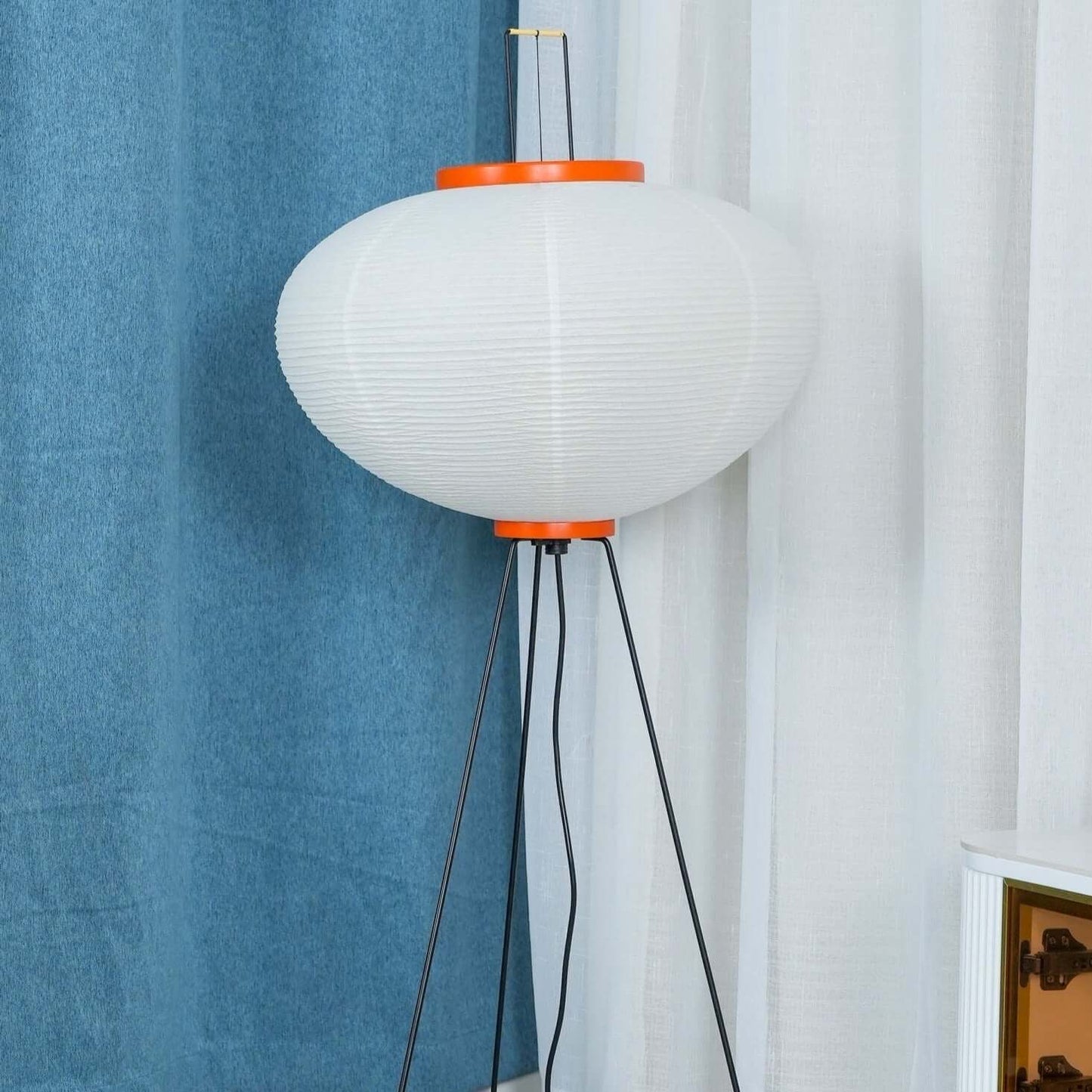 Elegant Paper Floor Lamp with Diffused Lighting