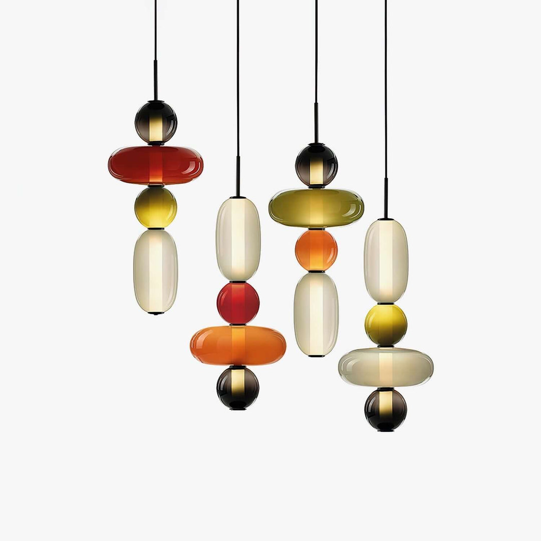 Colorful Glass Pendant Light - Modern Hanging Lamp