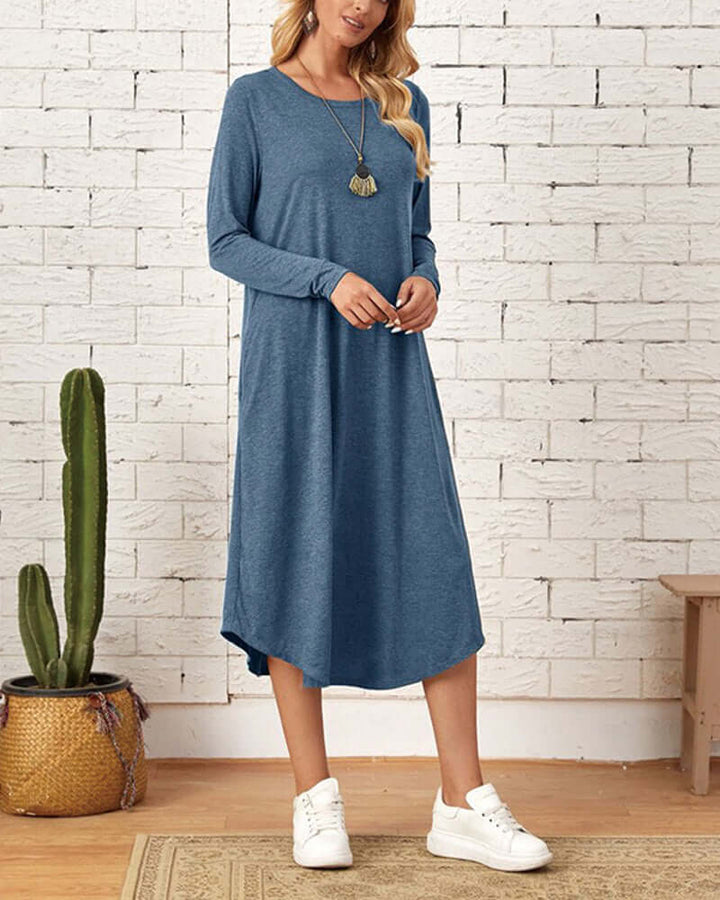 Women's Cozy Long-Sleeve Winter Dress