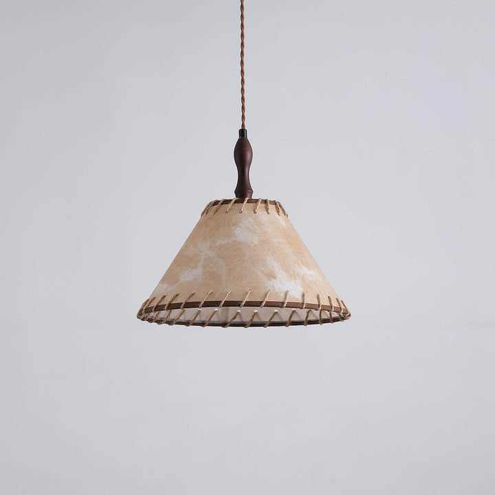 Wood & Fabric Pendant Lamp