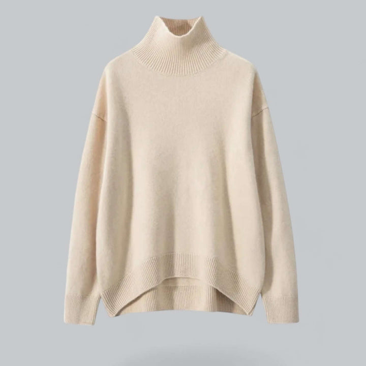 Women's Elegant Knitted Jumper Roll Neck Top