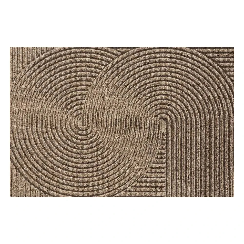 Modern eco-friendly doormat with non-slip backing. Durable polypropylene entrance mat for home dirt trapping & floor protection.