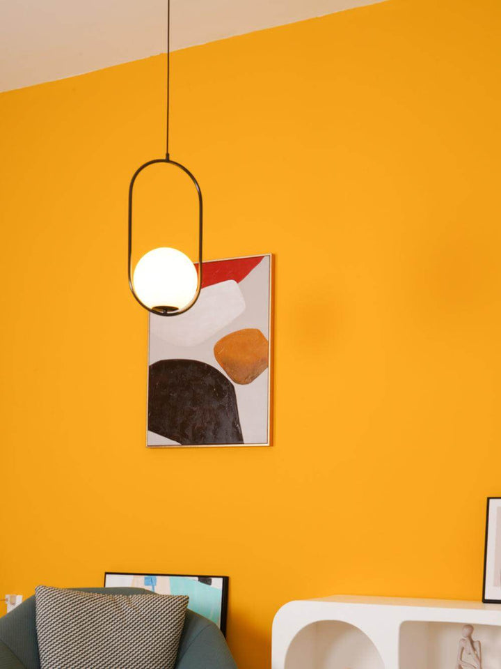 Modern Pendant Lamp with Metal & Glass