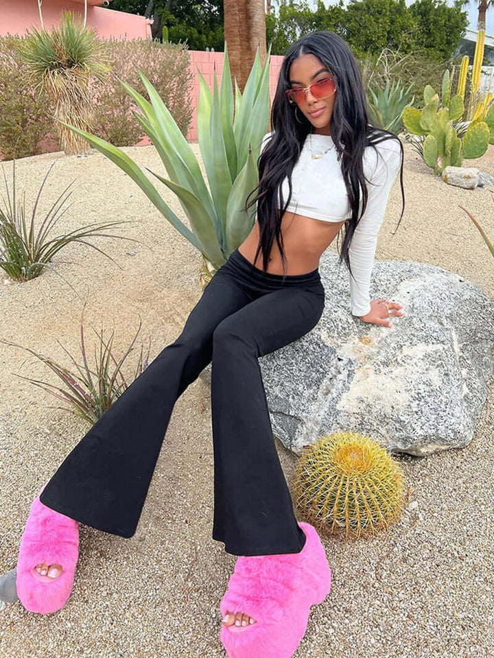 Women's Flared Stretch Trousers