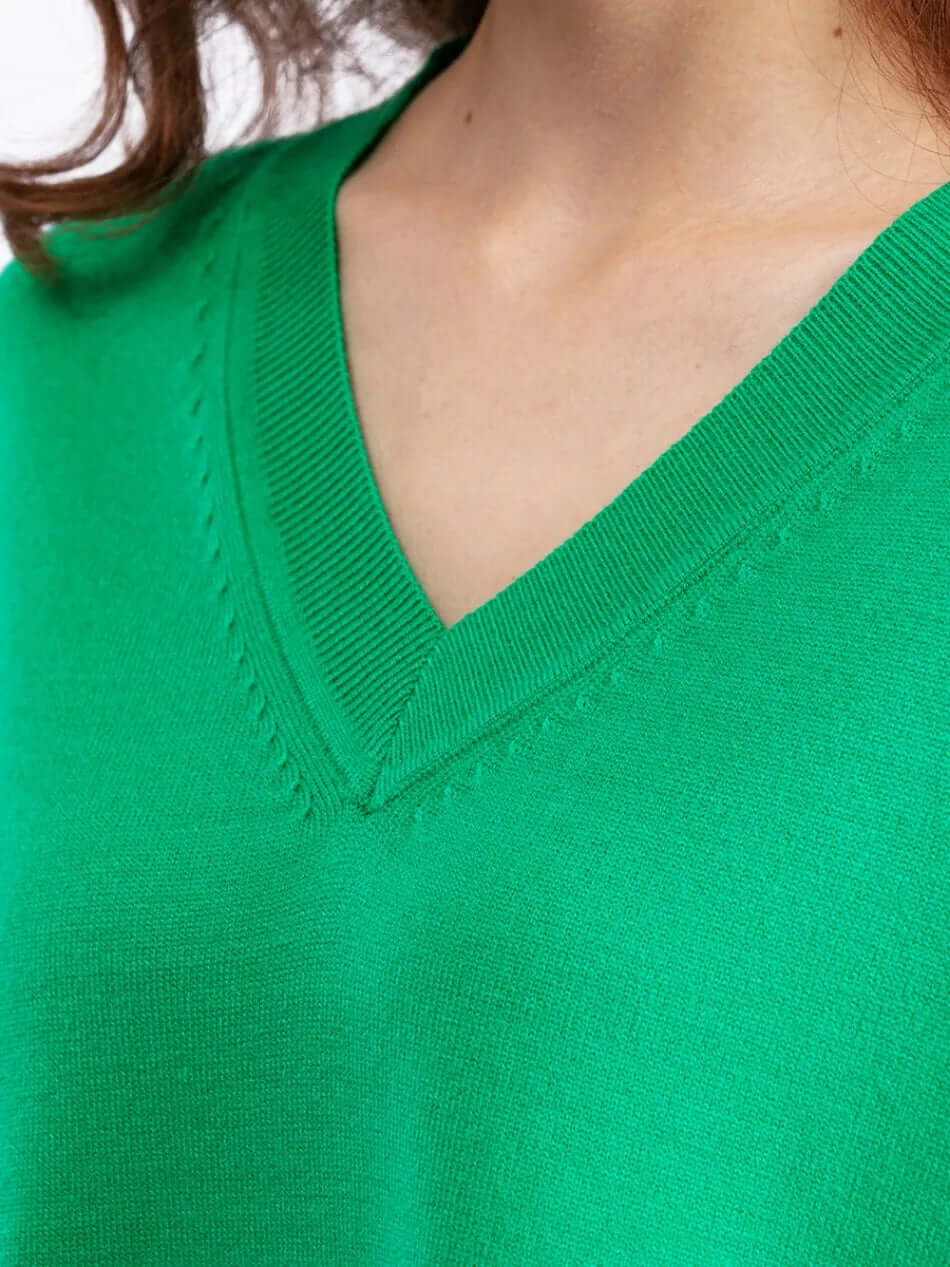 Women's V-Neck Sweater and Wide-Leg Trousers Set