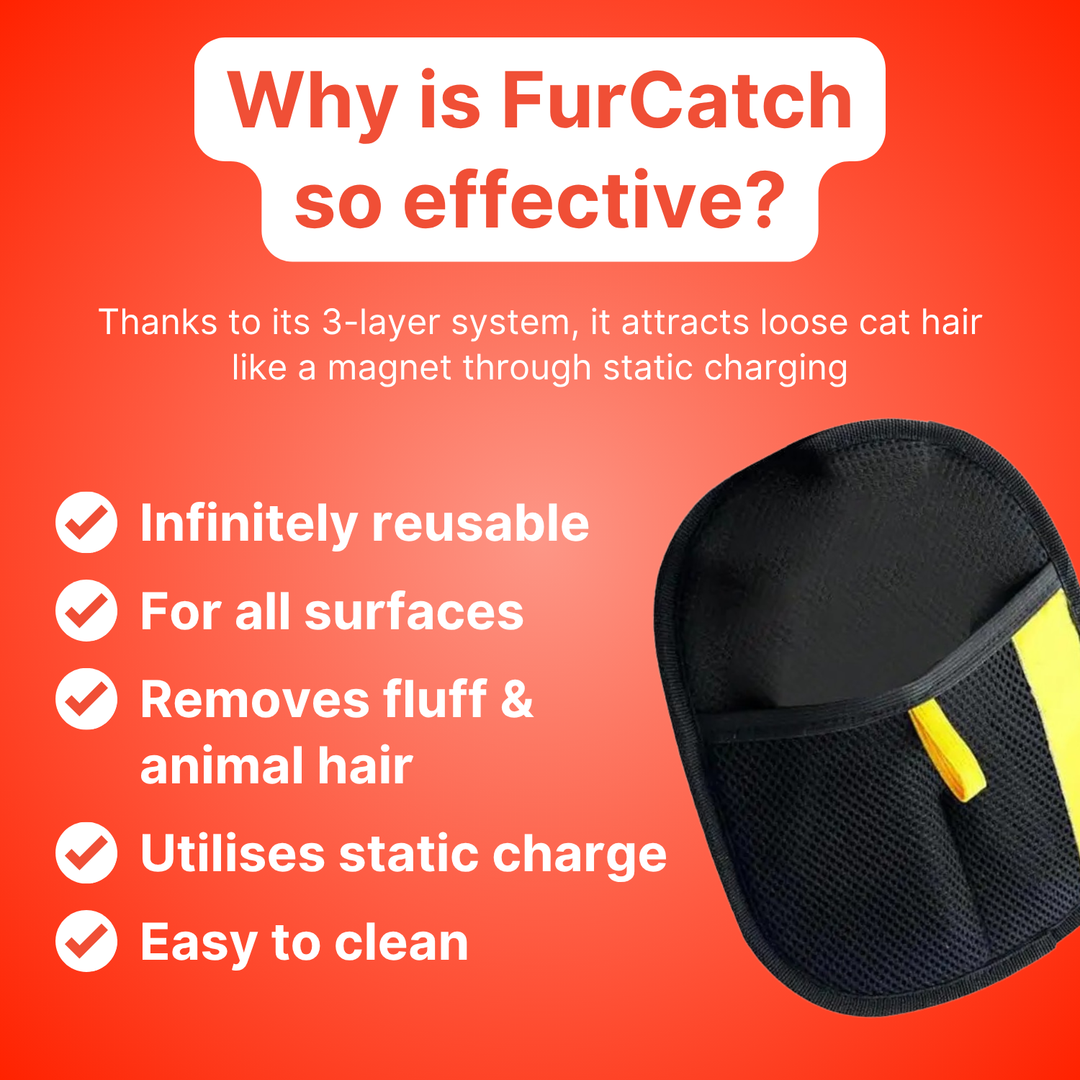 Effortless pet hair remover glove; blue mesh fabric with stretchy cuff, ideal for removing hair from clothes, sofas, and carp