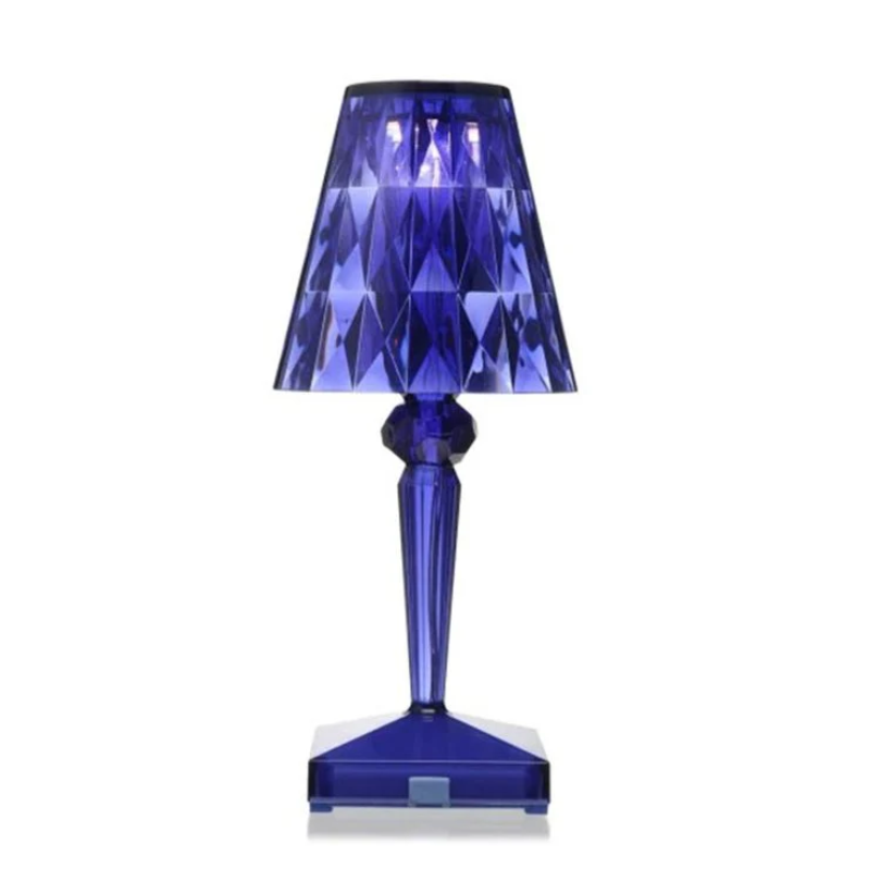 Handcrafted crystal table lamp, exquisite design for upscale home decor.