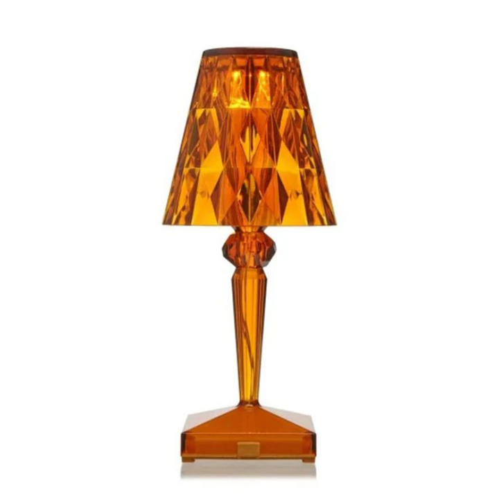 Modern crystal table lamp, providing chic accent lighting for contemporary spaces.