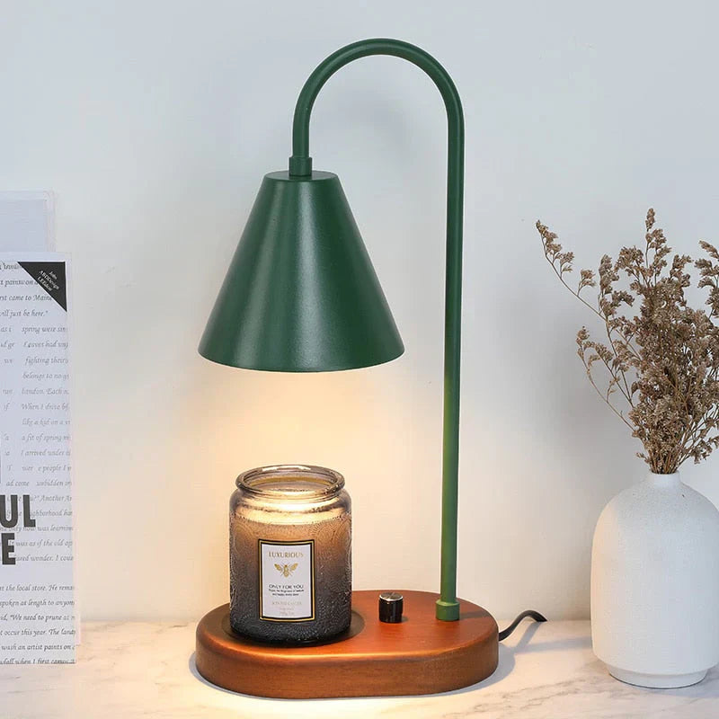 Elegant candle warmer & accent lamp, provides warmth & light without an open flame.