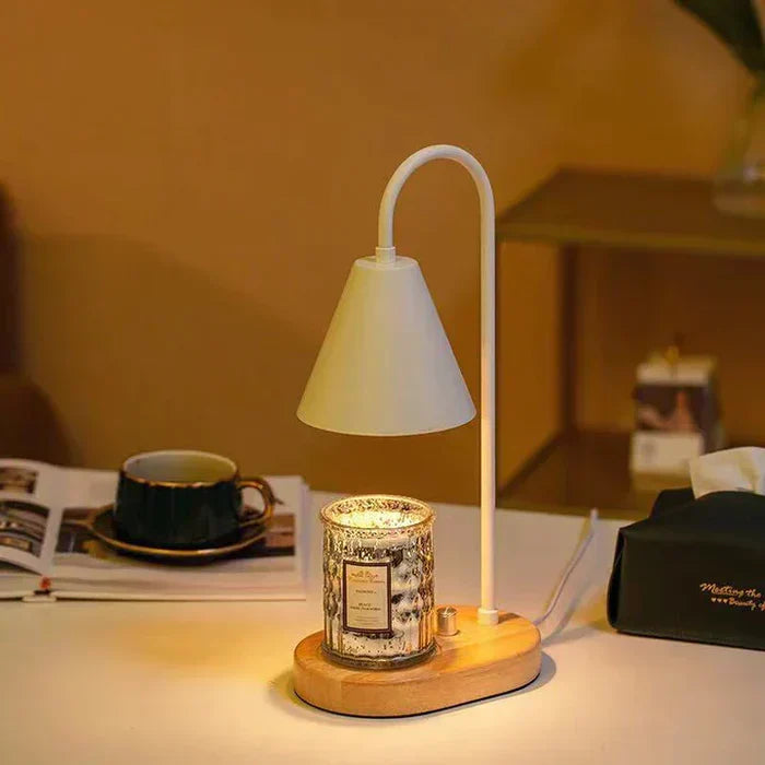 LumiFlare flameless candle warmer lamp, creates magical evening ambiance & mood lighting.